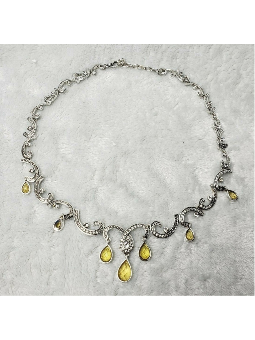 Teardrop Dangle Necklace Jewelry Wedding Cocktail Dress Necklace Ballroom Style